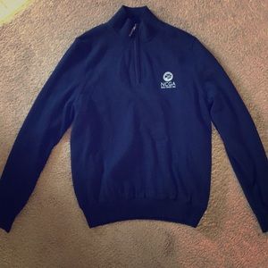 NCGA gold half zip sweater